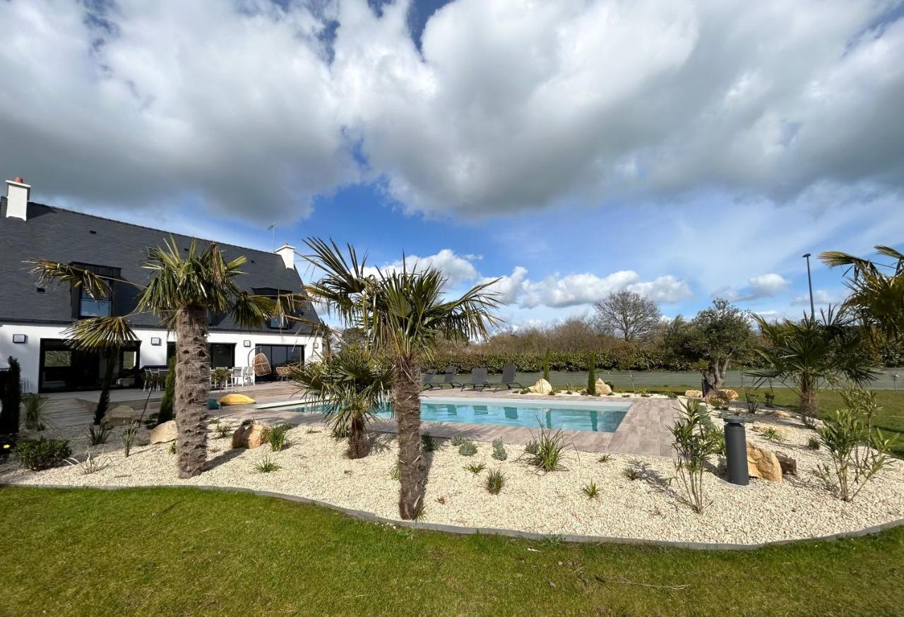 Superbe Villa Tout Confort Avec Piscine Chauffee Er Couverte Et Spa A 2 Pas De La Plage Fouesnant Exterior photo