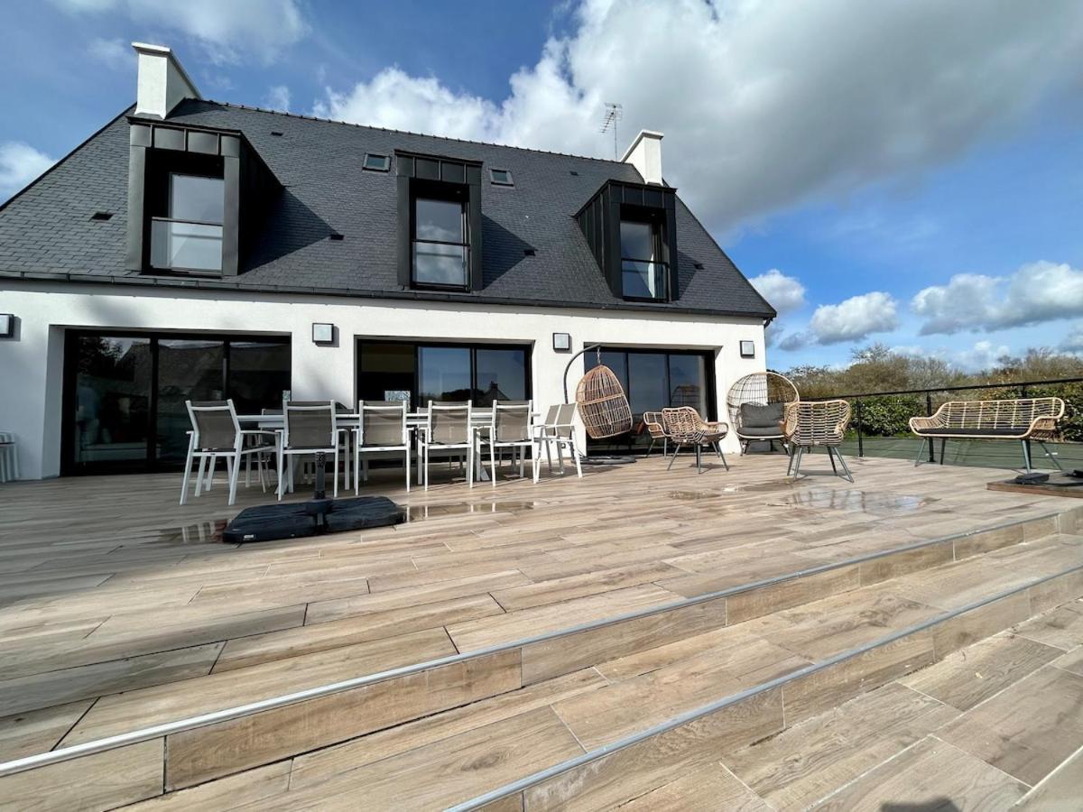 Superbe Villa Tout Confort Avec Piscine Chauffee Er Couverte Et Spa A 2 Pas De La Plage Fouesnant Exterior photo
