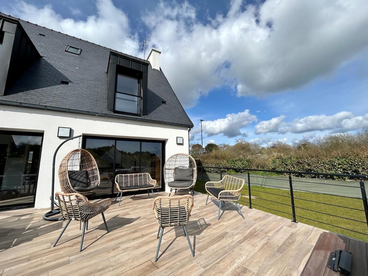 Superbe Villa Tout Confort Avec Piscine Chauffee Er Couverte Et Spa A 2 Pas De La Plage Fouesnant Exterior photo