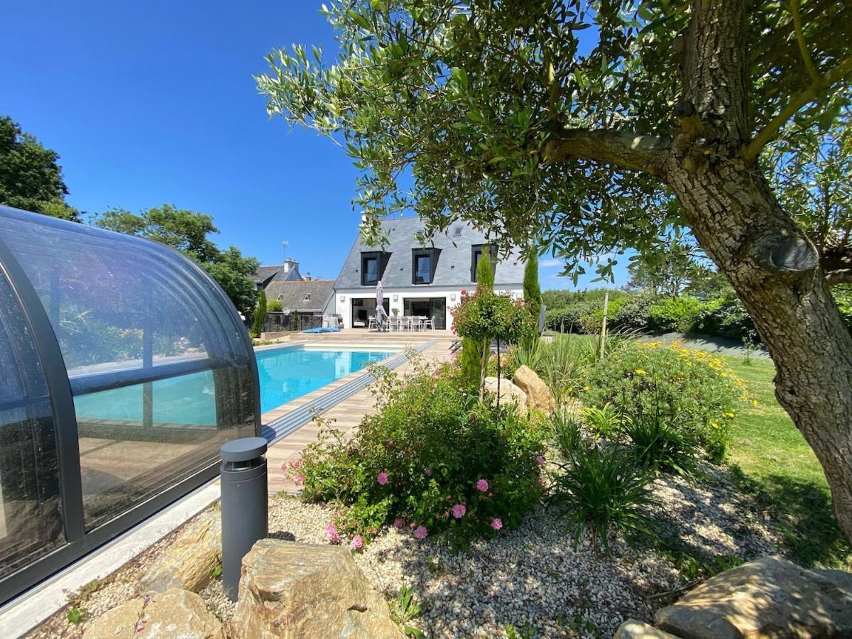 Superbe Villa Tout Confort Avec Piscine Chauffee Er Couverte Et Spa A 2 Pas De La Plage Fouesnant Exterior photo